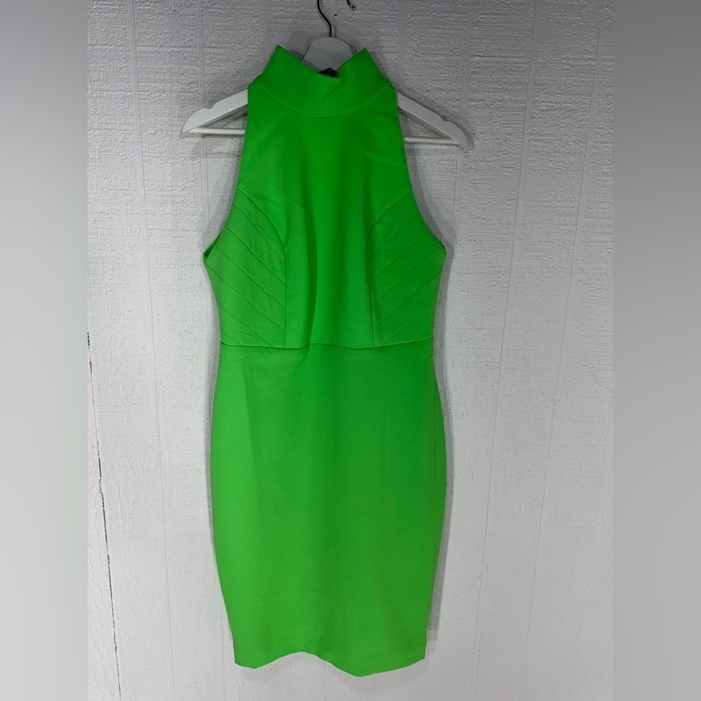 NWOT Aqua Secil midi dress bright green size 12